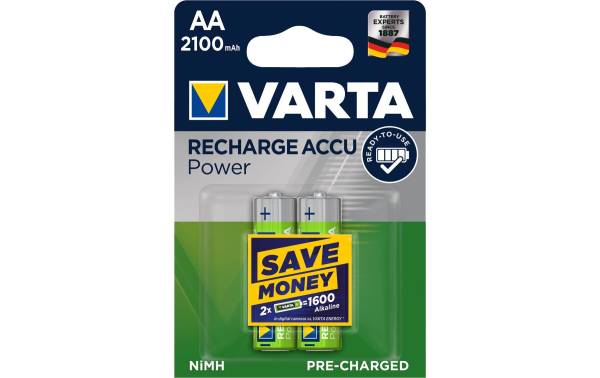 VARTA NiMH Akku "Rechargeable Accu", Mignon (AA), 2.100 mAh