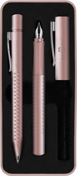 FABER-CASTELL Set Grip 2011 M 201539 pale rose, Füller/Kugelschr.