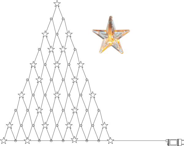 Netzlichterkette Star Curtain