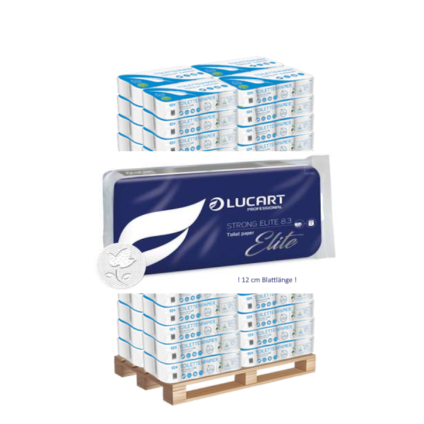 1512 Rollen LUCART 811785 Strong Elite 3-lagig Toilettenpapier 250 Blatt à 12 cm