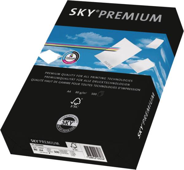Premium Papier A3 80g, weiss 500 Blatt SKY 88151279