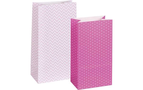 HEYDA Papiertüten mit Blockboden, rosa, sortiert