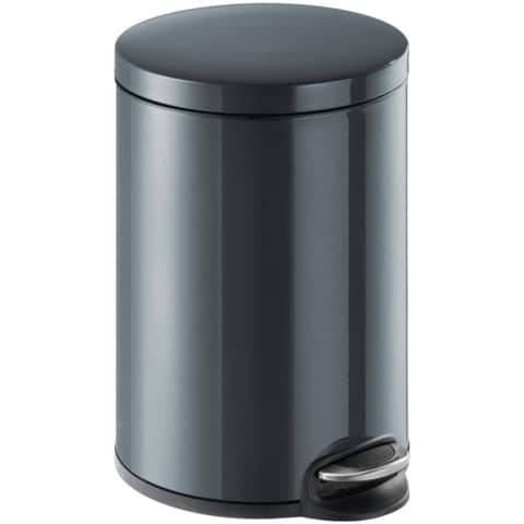 DURABLE Tret-Abfalleimer Metall, rund, 20 Liter, anthrazit