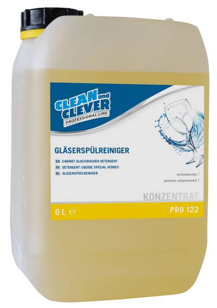 CLEAN and CLEVER Gläserspülreiniger PRO 122, chlorfrei, Kanister à 6 Liter