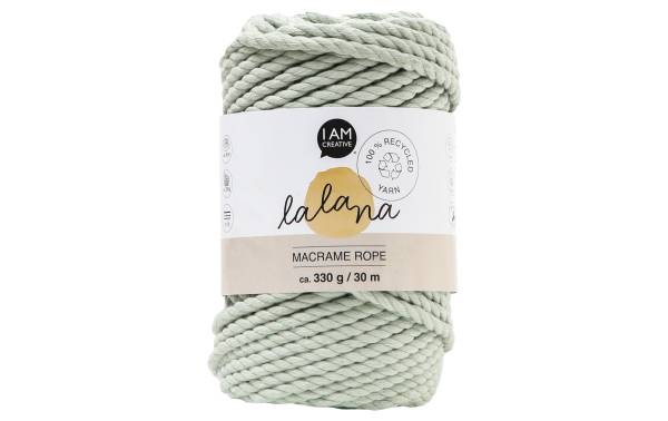 lalana Wolle Makramee Rope 5 mm, 330 g, Graugrün