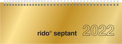 rido idé Tischkalender "septant", 2024, Glanzkarton gold
