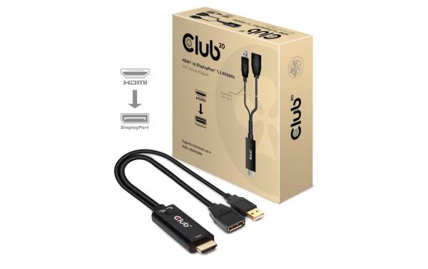 Club 3D Kabel HDMI 2.0 zu DP 1.2 4K60Hz HDMI – DisplayPort, 0.25 m