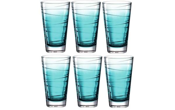 Leonardo Trinkglas Vario Struttura 280 ml, 6 Stück, Türkis