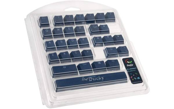 Ducky Rubber Keycap Set, 31 Tasten, gummiert – dark blue