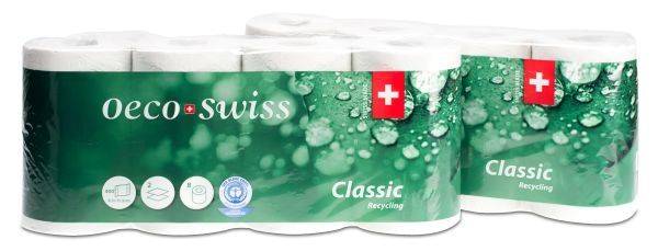 Toilettenpapier Oeco Swiss Classic 2-lagig 400 Blatt recycling – Pack à 20 Ro…