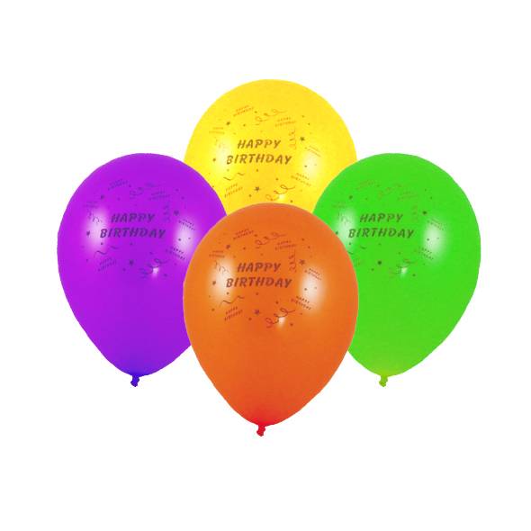 Luftballon -HAPPY BIRTHDAY- bunt gemischt 25cm M – 100 Stück