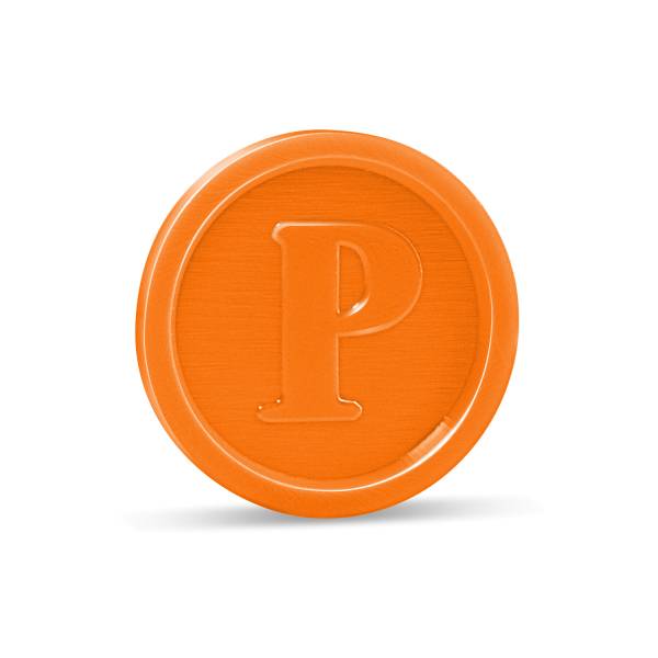 Pfandmarke (PS) orange 23mm – 100 Stück