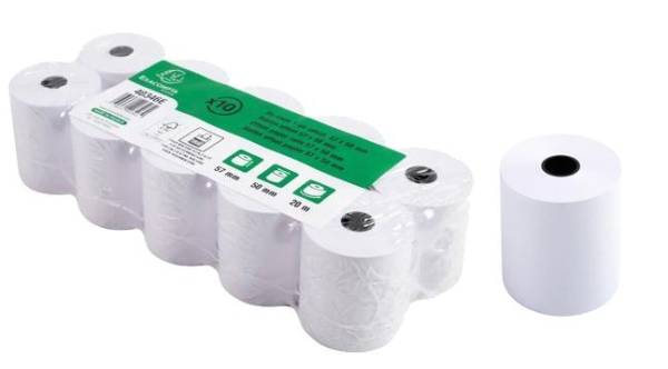 EXACOMPTA Kassenrollen, 57 mm x 33 m x 12 mm, extra weiß