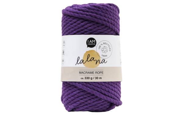 lalana Wolle Makramee Rope 5 mm, 330 g, Violett