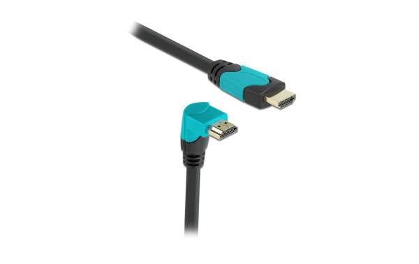 Delock Kabel Unten gewinkelt 8K 60Hz HDMI – HDMI, 1 m