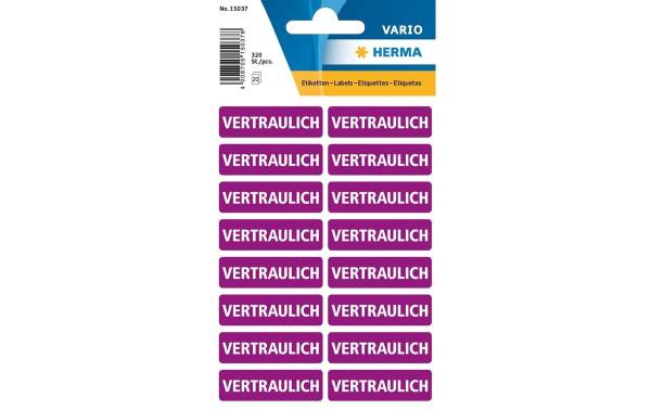 HERMA Textetiketten "VERTRAULICH", 12 x 40 mm, lila / weiß