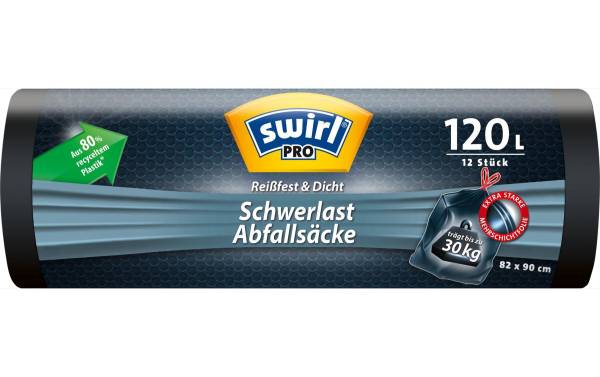 swirl Profi Schwerlast-Abfallsack, schwarz, 120 Liter