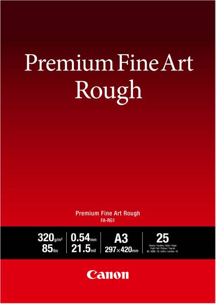 Premium Paper 320g A3 Fine Art Rough 25 Blatt CANON FARG1A3