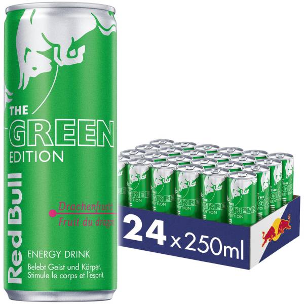 RED BULL Energy Drink Alu 6252 Green Edition 25 cl, 24 Stk.