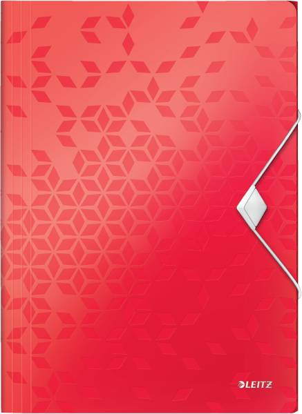 LEITZ Gummibandmappe WOW A4 4599-00-26 rot für 150 Blatt