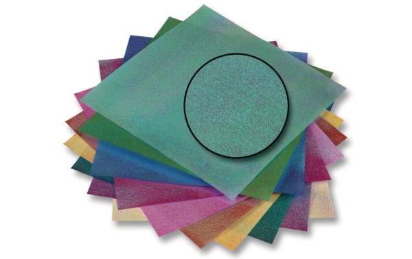 Folia Bastelpapier Irisierende Punktprägung Mehrfarbig