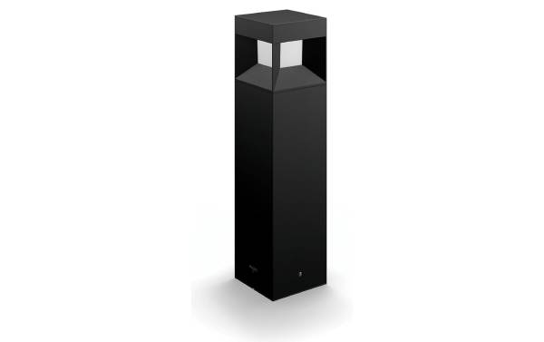 Philips Sockelleuchte Parterre, 8 W, 800 lm, 2700 K, 40 cm, Schwarz
