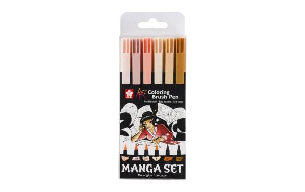 SAKURA Manga-Set Koi Coloring Brush, 6er Etui