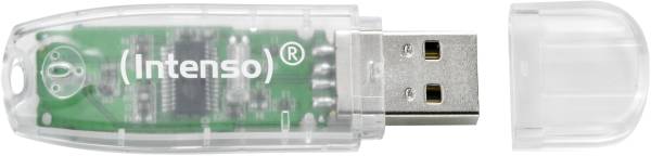USB-Stick Rainbow Line 32GB USB 2 transparent INTENSO 3502480