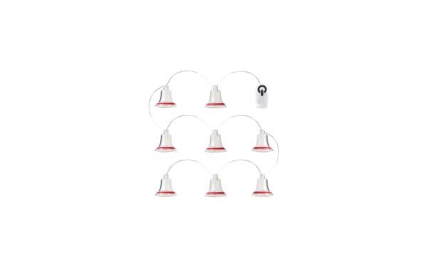 Sirius Weihnachtslichterkette Tiffany Glocke, 8 × Lampen, Rot