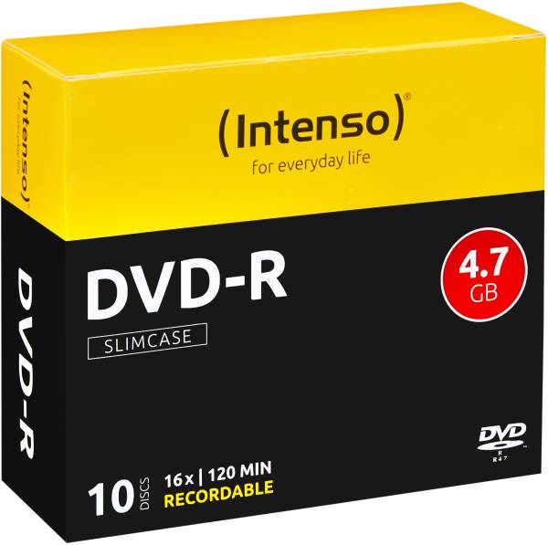DVD-R Slim 4.7GB 16X 10 Pcs INTENSO 4101652