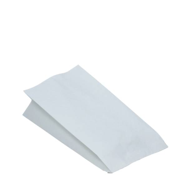 Papierbeutel (PAP,PE) 2-lagig fettdicht weiß 13+8 x 28 cm 1,1 - 100 Stück