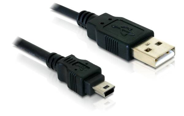Delock USB 2.0-Kabel USB A – Mini-USB B 1.5 m
