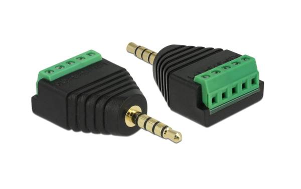 Delock Audio-Adapter 5Pin Terminalblock 3.5mm Klinke Stecker