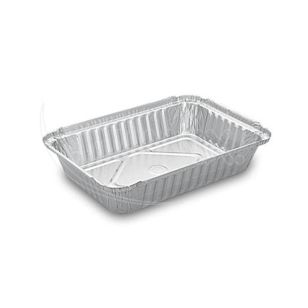 Schale (ALU) eckig 222 x 158 x 38 mm 862ml – 100 Stück
