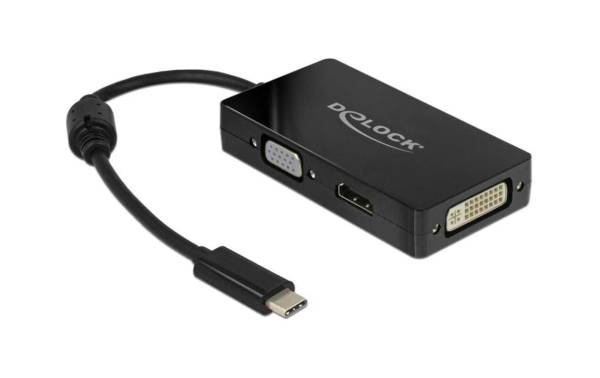 Delock Multiadapter 63925 USB-C – DVI-D/HDMI/VGA