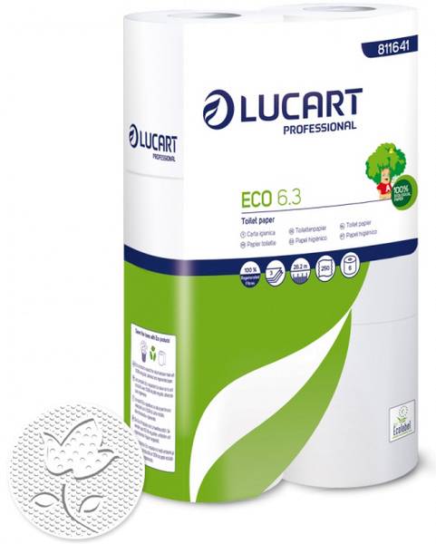 Lucart Eco 6.3 Toilettenpapier Kleinrollen