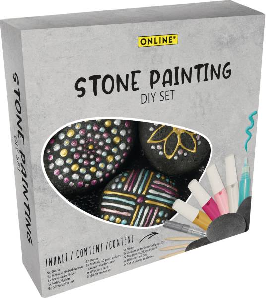 ONLINE Stein Malset 61036/3 inkl. Steine und Farben