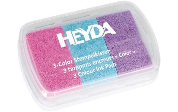 HEYDA Stempelkissen 3-Color, rosa/hellblau/flieder