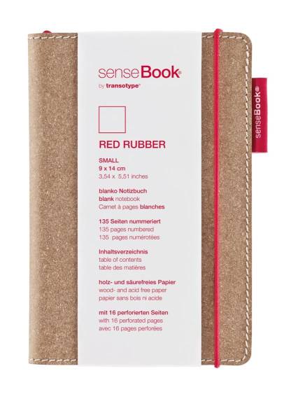 senseBook RED RUBBER A6 blanko, S, 135 Seiten beige TRANSOTYP 75020600