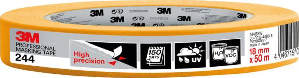 3M Malerabdeckband 244 Gold, 18 mm x 50 m