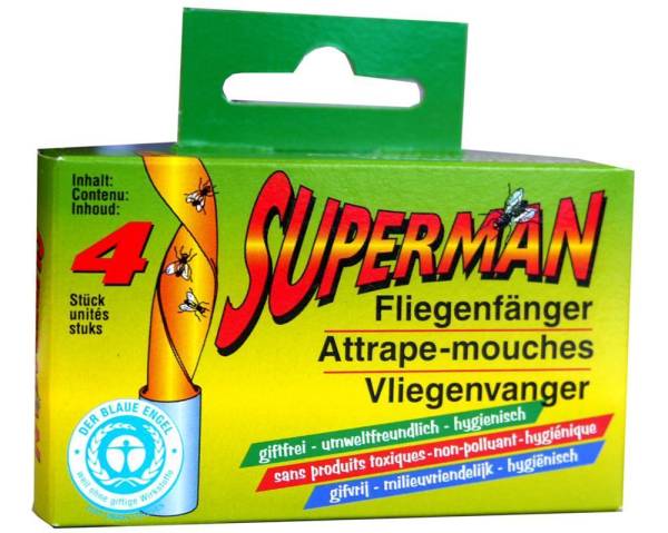 Superman Fliegenfänger 4er Pack