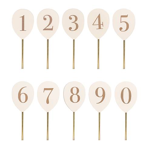 JABADABADO Zahlenballons 4.3x1x11.3cm T303 0-9, Holz