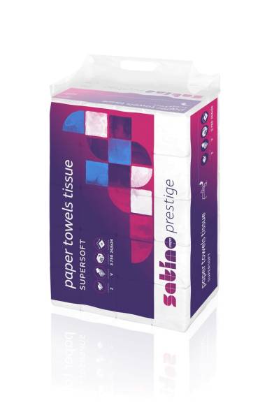 Satino Prestige Handtuchpapier Format Tissue V-Falz BagPack (Ersatz 276960)