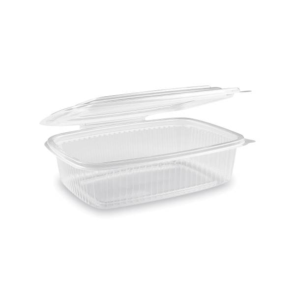 Feinkostbecher (PP) mit Deckel oval klar 750ml – 50 Stück