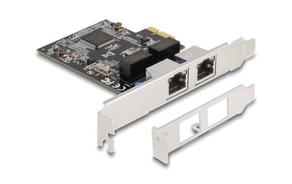 Delock Netzwerkkarte 2xRJ45 Gigabit PCI-Express x1