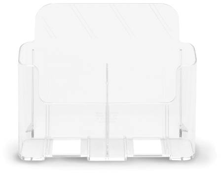 DEFLECTO Prospekthalter A4 74501 transparent hoch 2 Fächer