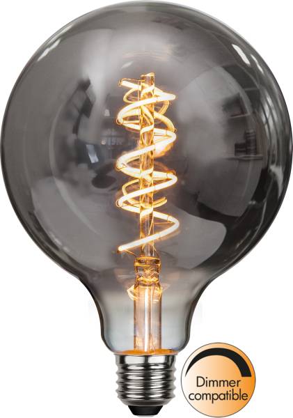 LED Leuchtmittel E27 G125 Decoled Spiral Smoke