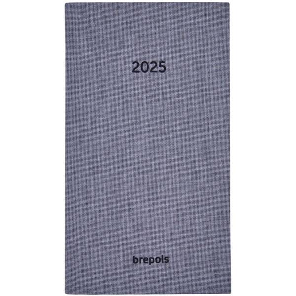 BREPOLS Agenda Notavision Dubl. 2025 75454550260 1W/2S grau ML 9x16cm