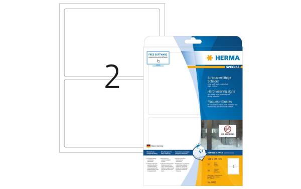 HERMA Folien-Etiketten SPECIAL, 190 x 135 mm, weiß