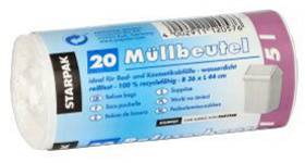 5 Liter STARPAK Mülleimerbeutel LDPE, 36x44cm 50 Stück
